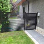 Semi-Privacy-Horizontal-Aluminum-Fence-Gates-Installation-in-Aurora