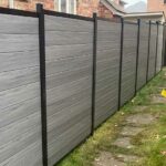 Chai Grey Vinyl Fence-Wood Grain Vinyl Fence Installed in Burlington